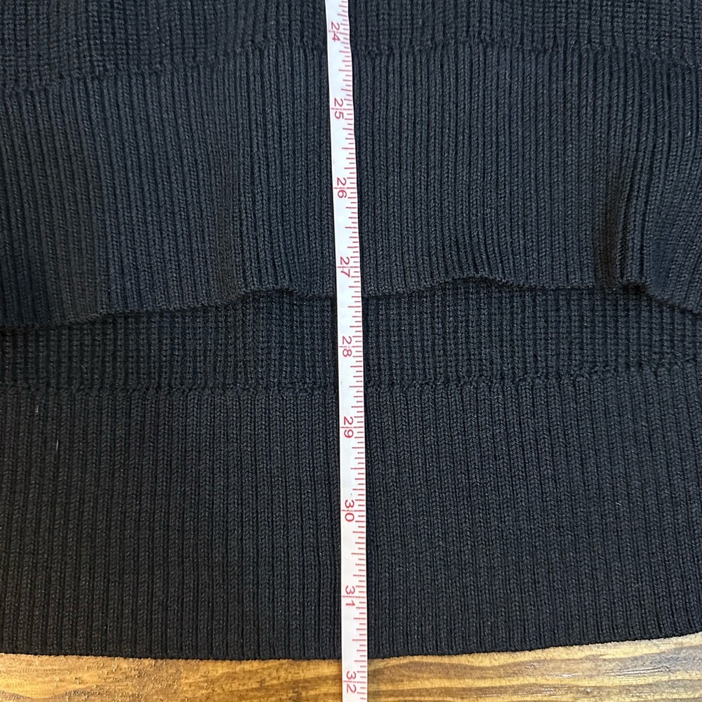 Athleta Black V-Neck Ribbed Sweater - Picture 9 of 9